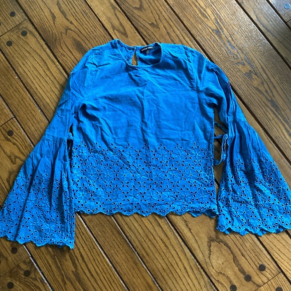 Denim Hippie Crop Top - Picture 2 of 9